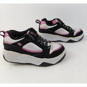 heelys rezerve low black pink skate shoes youth girls size 2 style 7312